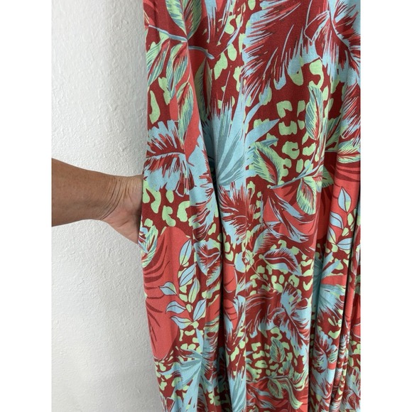 Soft Surroundings Tropical Floral Maxi Dress Flowy Sleeveless Resort Vacation PS - Picture 3 of 8